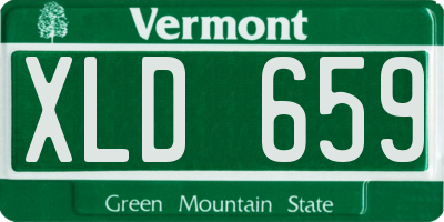VT license plate XLD659