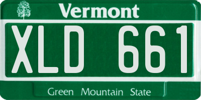 VT license plate XLD661