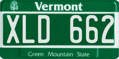 VT license plate XLD662