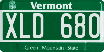 VT license plate XLD680