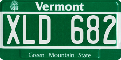 VT license plate XLD682