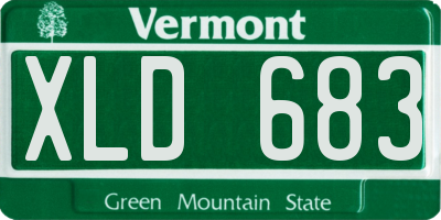 VT license plate XLD683