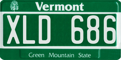 VT license plate XLD686
