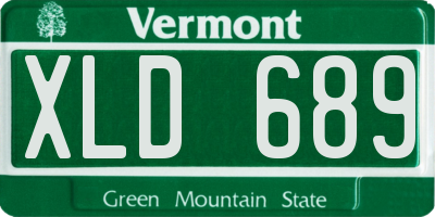 VT license plate XLD689