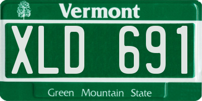 VT license plate XLD691