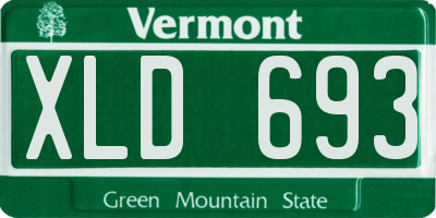 VT license plate XLD693