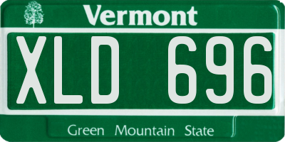 VT license plate XLD696