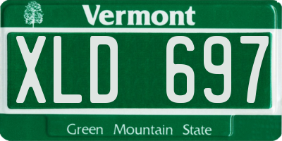 VT license plate XLD697