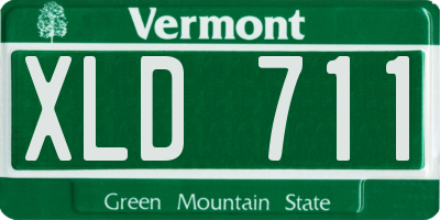 VT license plate XLD711
