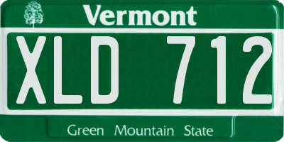 VT license plate XLD712