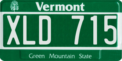 VT license plate XLD715