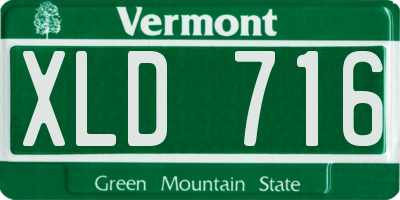 VT license plate XLD716