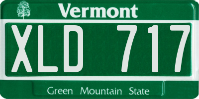 VT license plate XLD717