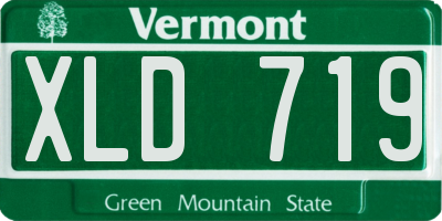 VT license plate XLD719