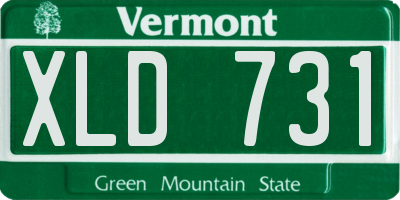 VT license plate XLD731