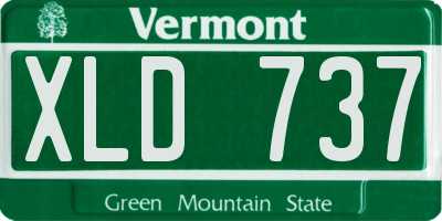VT license plate XLD737