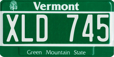 VT license plate XLD745