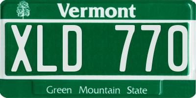 VT license plate XLD770