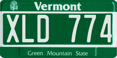 VT license plate XLD774
