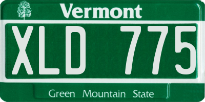 VT license plate XLD775