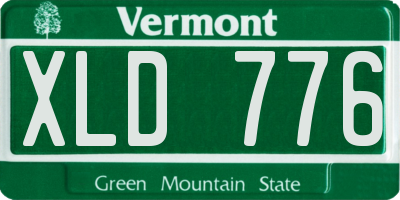 VT license plate XLD776