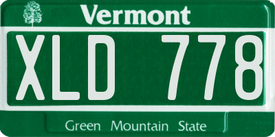 VT license plate XLD778