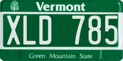 VT license plate XLD785