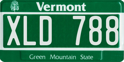 VT license plate XLD788