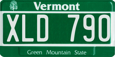 VT license plate XLD790