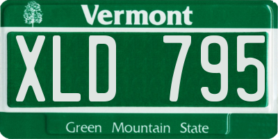 VT license plate XLD795