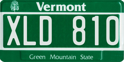 VT license plate XLD810