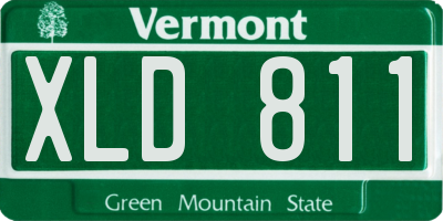 VT license plate XLD811