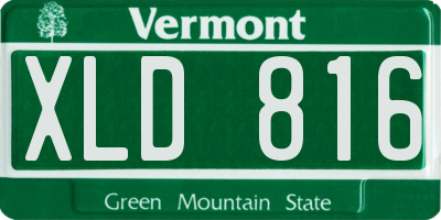 VT license plate XLD816