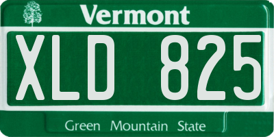 VT license plate XLD825