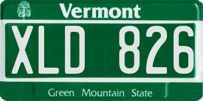 VT license plate XLD826