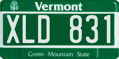 VT license plate XLD831