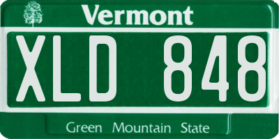 VT license plate XLD848