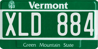 VT license plate XLD884