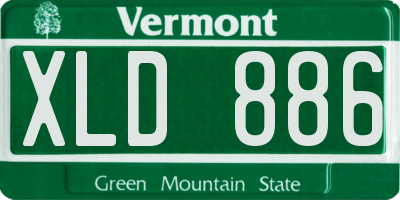 VT license plate XLD886