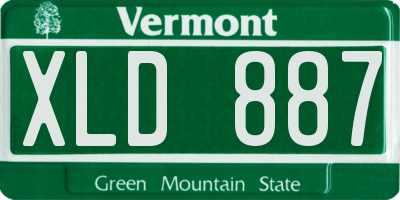 VT license plate XLD887