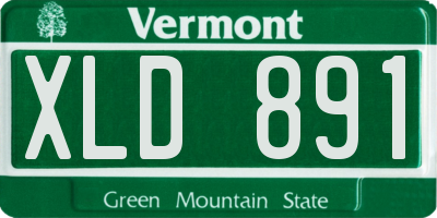 VT license plate XLD891