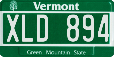 VT license plate XLD894