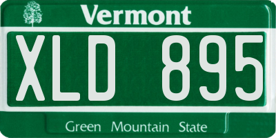 VT license plate XLD895