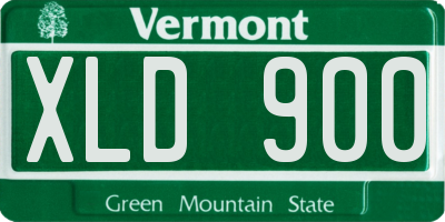 VT license plate XLD900