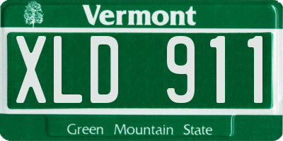 VT license plate XLD911