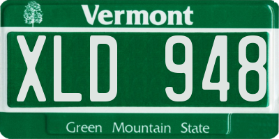 VT license plate XLD948