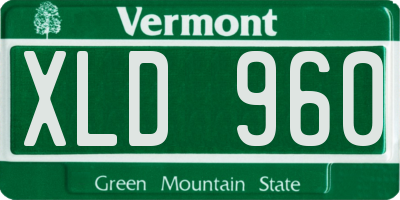 VT license plate XLD960