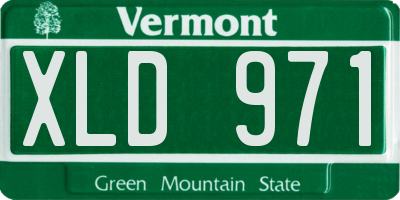 VT license plate XLD971