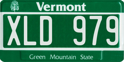 VT license plate XLD979