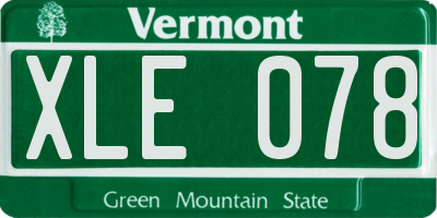 VT license plate XLE078